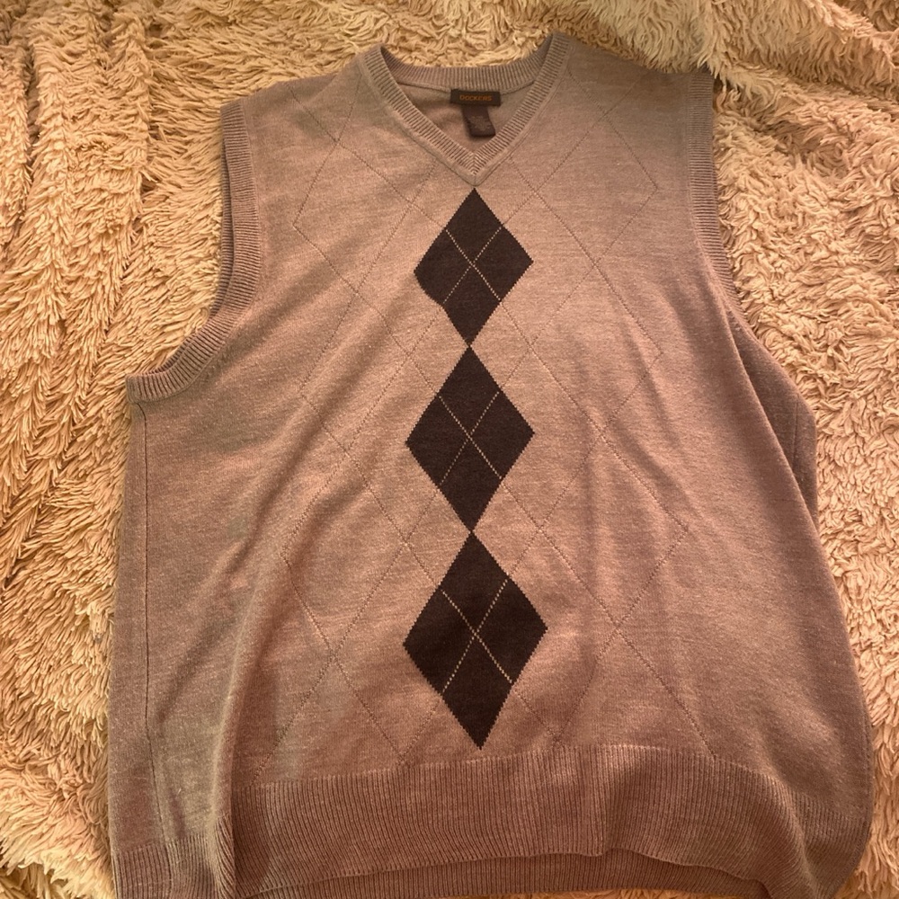 Dockers Gray V-Neck Sweater